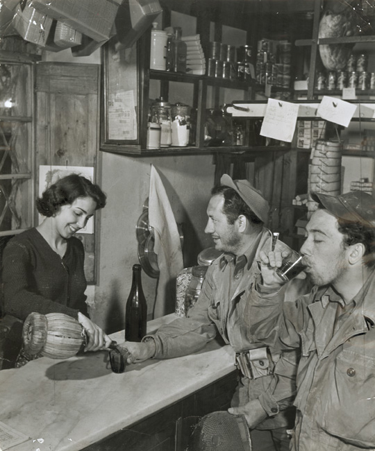 David Seymour (Chim) - Soldiers in a Cafe in Spain