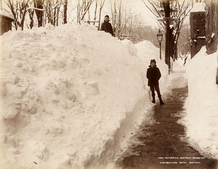 William Notman - Snowstorm, Ontario Avenue, Montreal