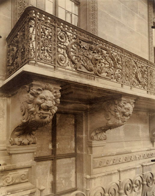 Jean-Eugene-Auguste Atget - Balcony, Louvre Jean-Eugene-Auguste Atget - Balcony, Louvre