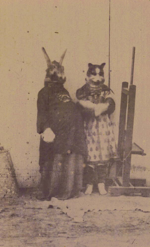 People Dressed up as Animals (Rabbit and a Dog?)
