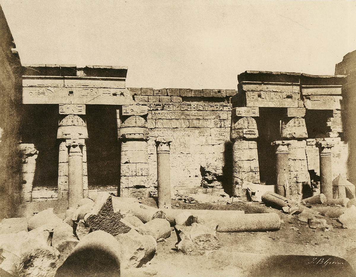 Thèbes: Medinet-Habou, Palais de Ramses, 2nd Cour Face Nord, Egypt