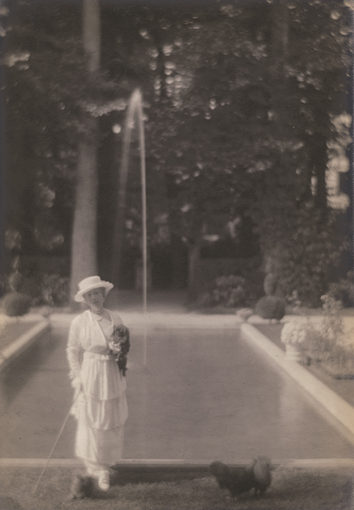 Woman with Dog at Villa Trianon, Versailles