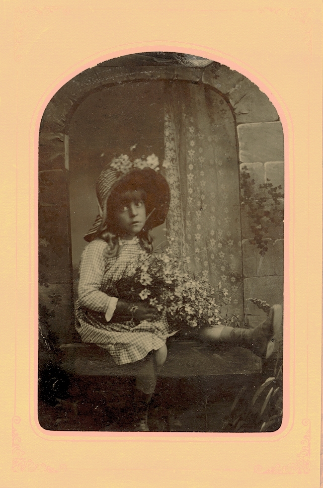 Anonymous - Young Girl with Bouquet of Flowers
