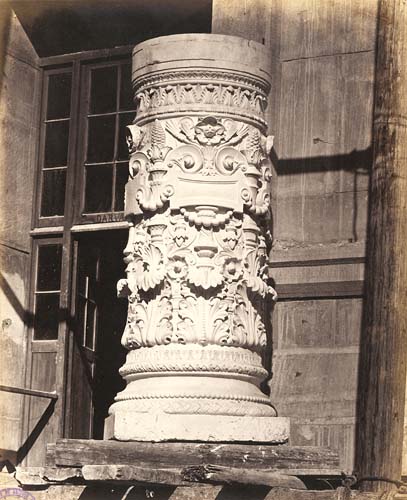 Louis-Émile Durandelle - Architectural Detail of Ornate Column Probably for the New Opera, Paris