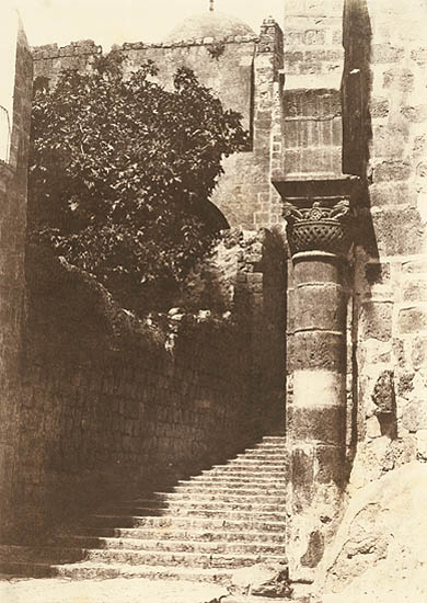 Auguste Salzmann - Jerusalem, Sainte Sepulchre, Colonne du Parvis
