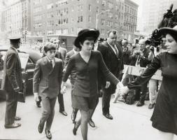 Hurley - Hand in Hand Arriving for Funeral Services for Judy Garland are (l-r): Joseph Luft, Liza Minelli and Lorna Luft.