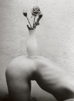 Marcel Marien - Female Nude with Vase of Flowers