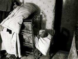 Serge de Sazo - Child Sleeping in a Fold-up Bed, WWII