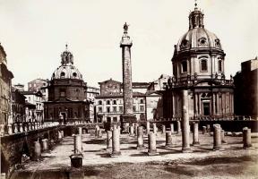 Altobelli and Moulins (attributed to) - Trajan's Column and Forum, Rome, Italy