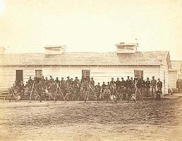 Alexander Gardner (attributed to) - Quarters of U.S. Volunteers at Washington, DC