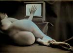 Charlie Schreiner - Hand on TV  (Female Nude)