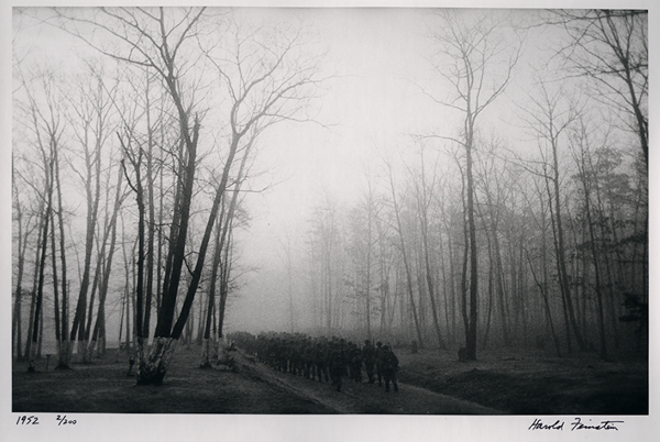 Harold Feinstein - Korean War, Soldiers on March in Bare Forest