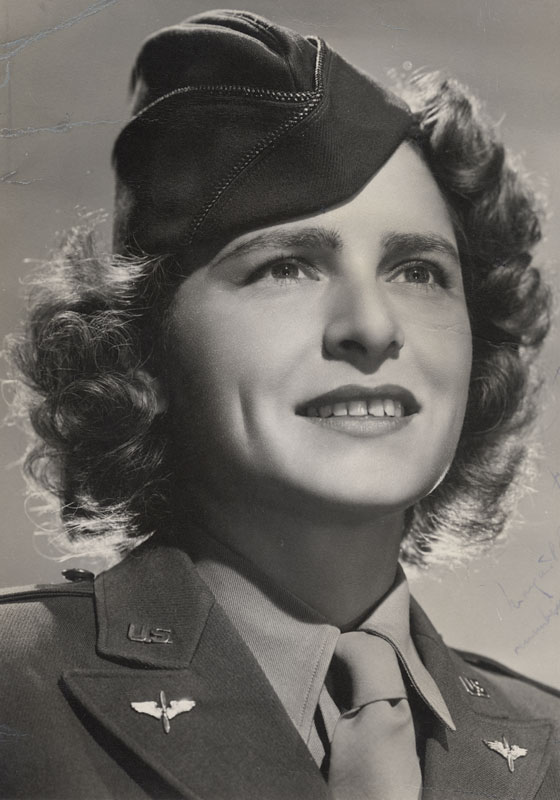 Portrait of Margaret Bourke White in War Correspondents Uniform During WWII - While assigned to the U.S.Air Force as war Photographer for Life