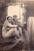 Louis-Camille d�Olivier - Woman Seated Before a Veiled Mirror