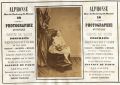 Alphonse (Photographic Studio) - Printed Advertisement for Alphonse Photographic Studio, Paris, Including an Embedded Albumen Print