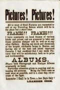 Leander Cook - Broadside Advertising the Traveling Saloon of Photographer Leander Cook