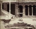 B. L. Spackman (attributed to) - Construction of the 1862 International Exhibition at South Kensington  [View with Garden Sculpture]