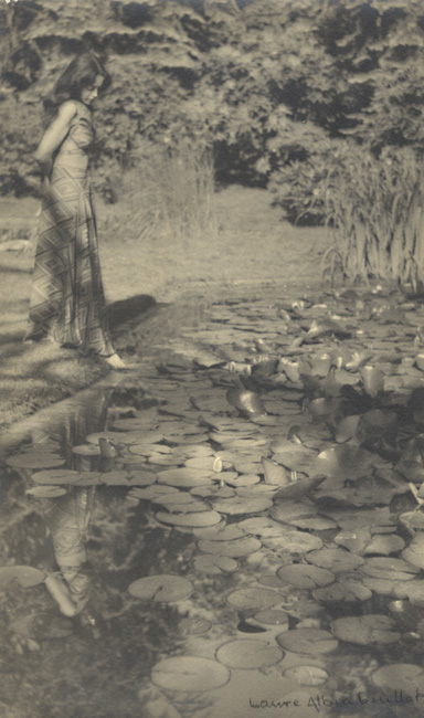 Laure Albin-Guillot - Young Woman and Water Lilies