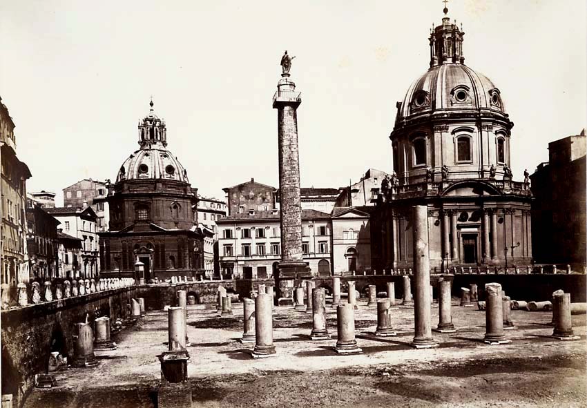 Altobelli and Moulins (attributed to) - Trajan's Column and Forum, Rome, Italy