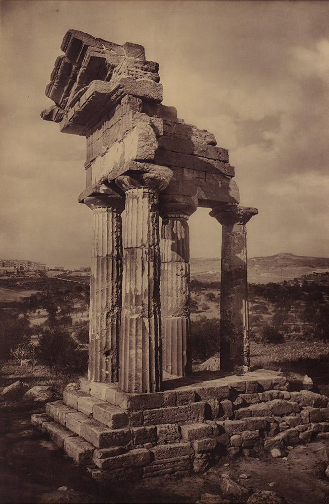 Vertical Panorama of Ruins of Temple of Castor and Pollux