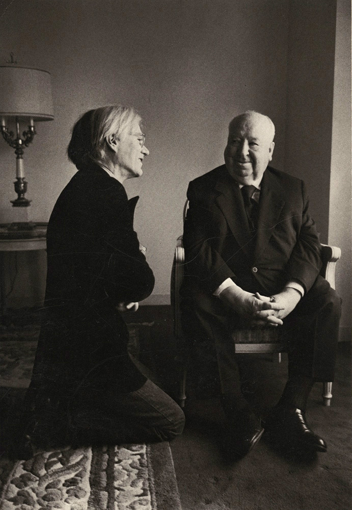 Jill Krementz - Andy Warhol and Alfred Hitchcock, New York City
