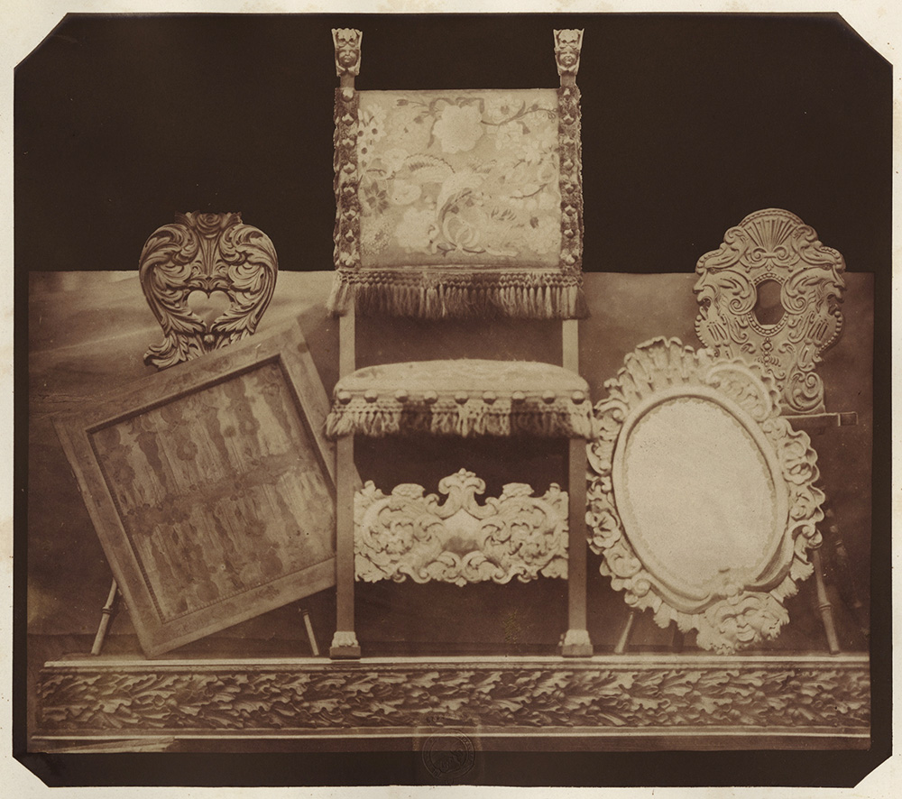 Ludwig Belitski - Three Chairs, Half a Folding Backgammon Board and a Mirror