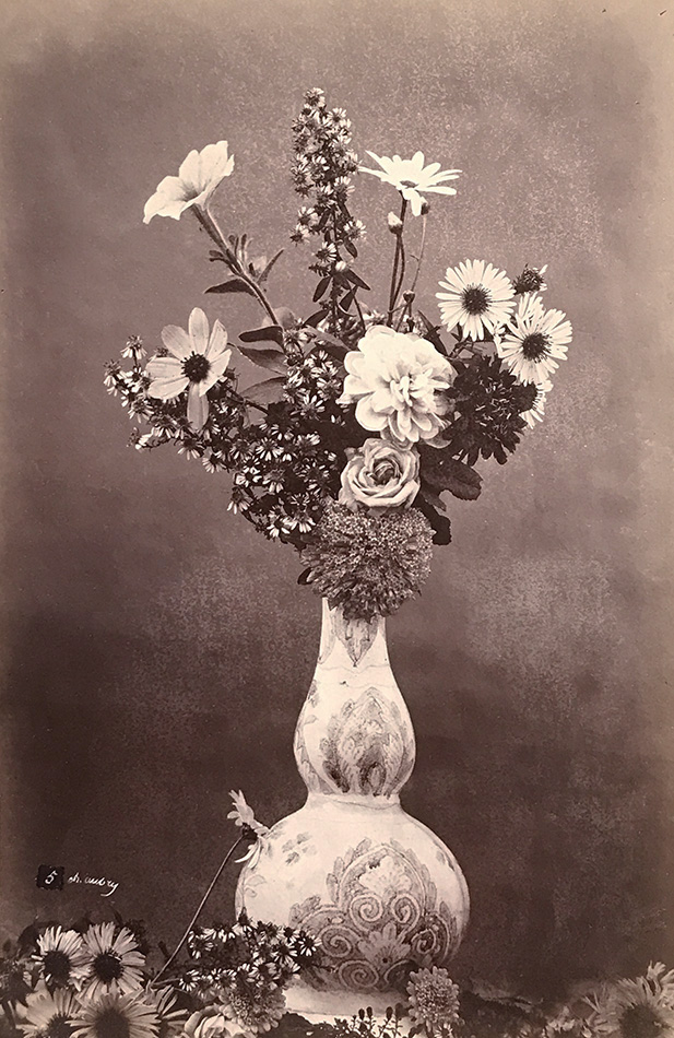 Charles Hippolyte Aubry - Flower Arrangement in Narrow Neck Vase