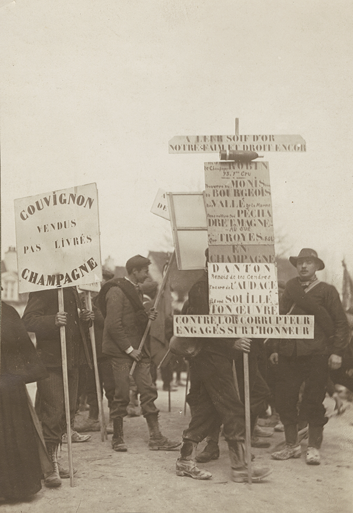 Group Relating to 1911 Strikes Of Champagne Workers in Bar-sur-Aube, France