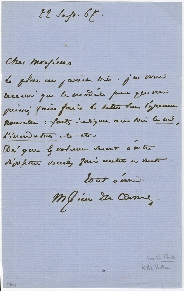 Maxime Du Camp - Signed Letter