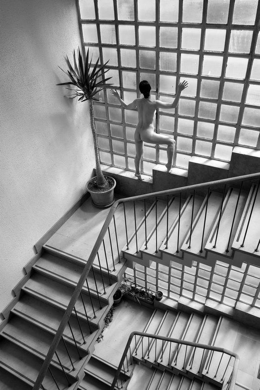 Stanko Abadžic - Female Nude on Stairs