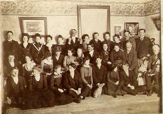E. L. Clark - Family Group of 34 with Stuffed Studio Cat