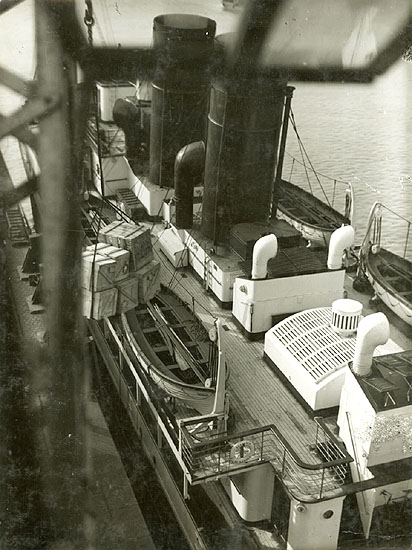 Deck of Steamship from above