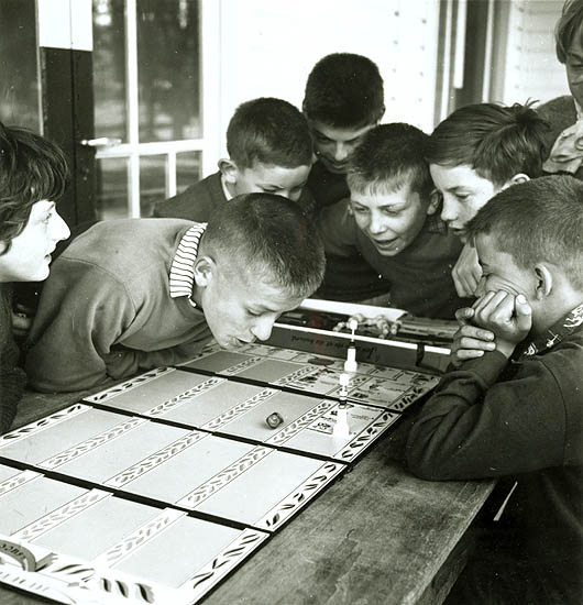 Group of Ten Prints of Children Playing, Washing up