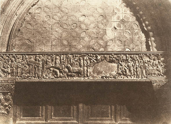 Auguste Salzmann - Jerusalem - Saint Sepulcre - Bas relief  (Porte d'Entrée)