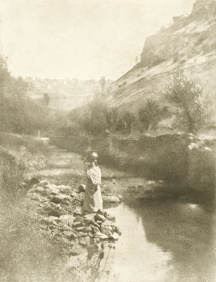 Anonymous (probably French) - Woman Carrying Bowl of Water from Stream