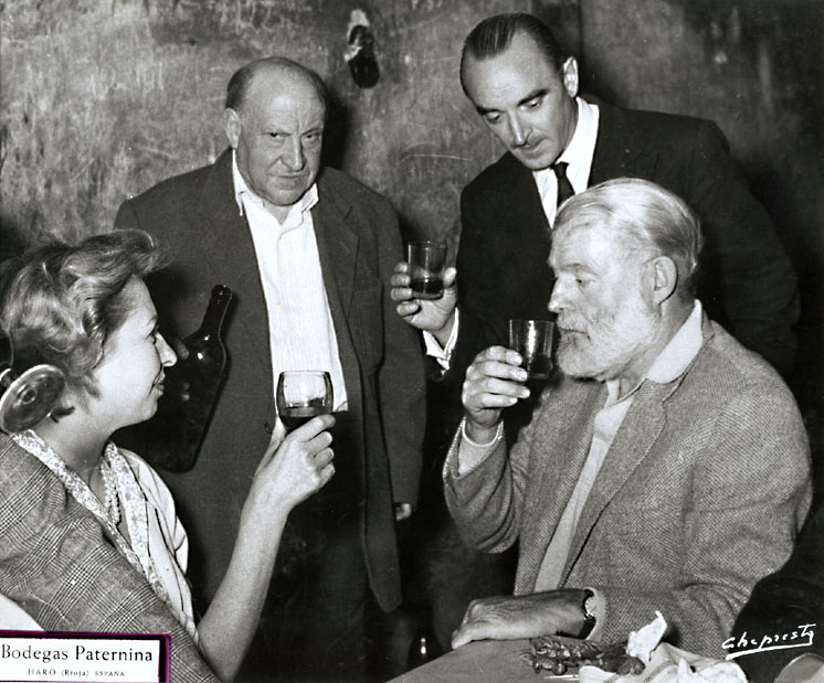 Anonymous - Ernest Hemingway Drinking Wine