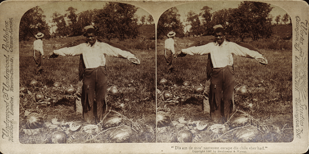 Five Staged Stereocards of African Americans