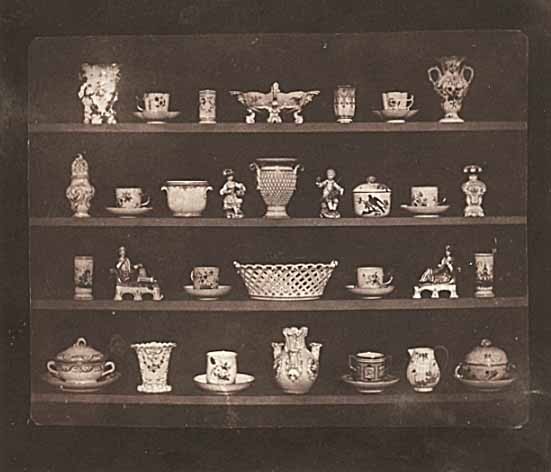 William Henry Fox Talbot. Articles of China, c.1845. Salt print from a calotype negative. Collection of Michael Mattis and Judy Hochberg.