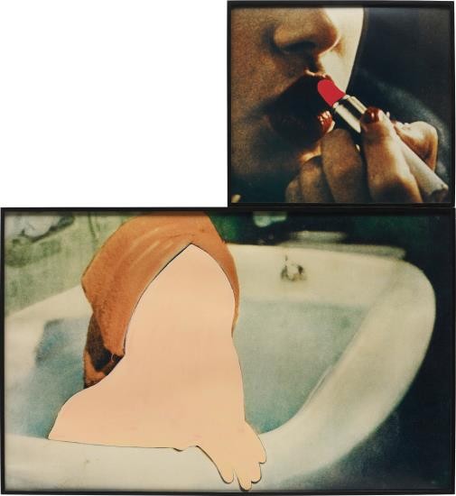 John Baldessari's "Transform (Lipstick)" sold for £389,000.