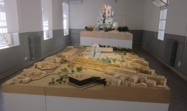 The Parc des Ateliers where the plans and models for the Parc are on exhibit. (photo by Gisèle Tavernier)