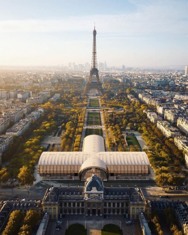 Grand Palais Ephémère, site of Paris Photo 2022, © Wilmotte et Associés.