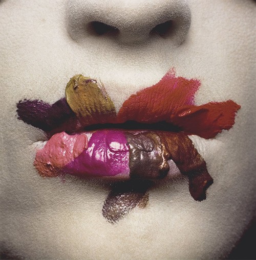 Irving Penn's Mouth (for L'Oréal), New York sold at Sotheby's for £221,000. (Copyright The Irving Penn Foundation)