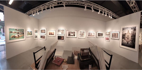 Monroe Gallery's booth at the recent AIPAD show.